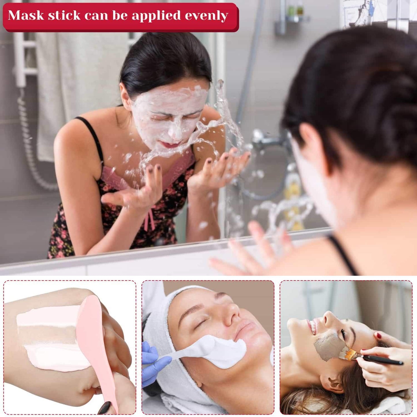 Set de 11 accesorios para preparar y aplicar mascarillas faciales: cuencos, espátula, cepillo de silicona y más - Anezus. Ideal para cuidar tu piel en casa de forma profesional.