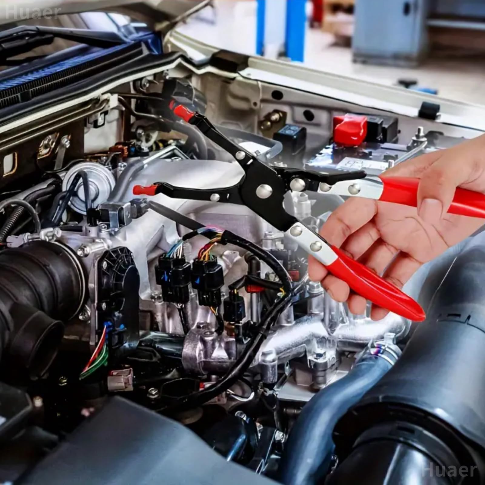 Akozon Alicates de soldadura para automóviles, alicates de soldadura de metal, abrazadera de soldadura de alambre multifunción, herramienta de ayuda para recoger, alicates de soldadura de alambre