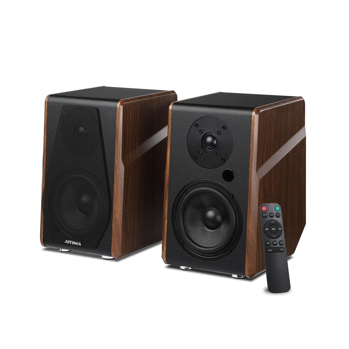 Altavoces de Estantería AIYIMA S700 Negro Activos Bluetooth 100W con Woofer 5.25 Pulgadas para Audio Doméstico