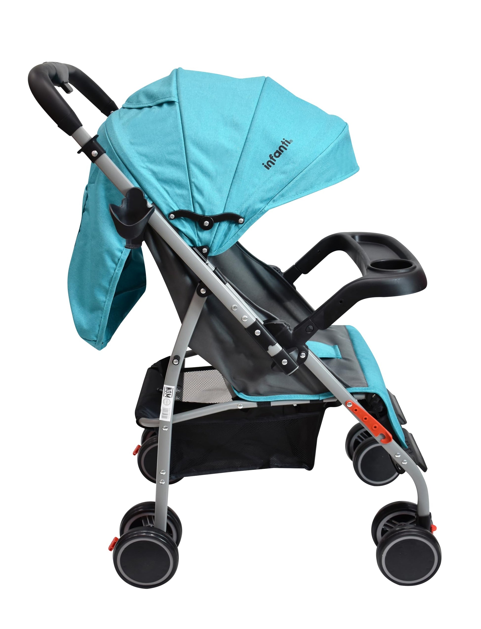 INFANTI | Carriola De Paseo Ivy | Con Mango Reversible | Ligera y Plegable | Soporta 15 kg | Multiposiciones (Turquesa)