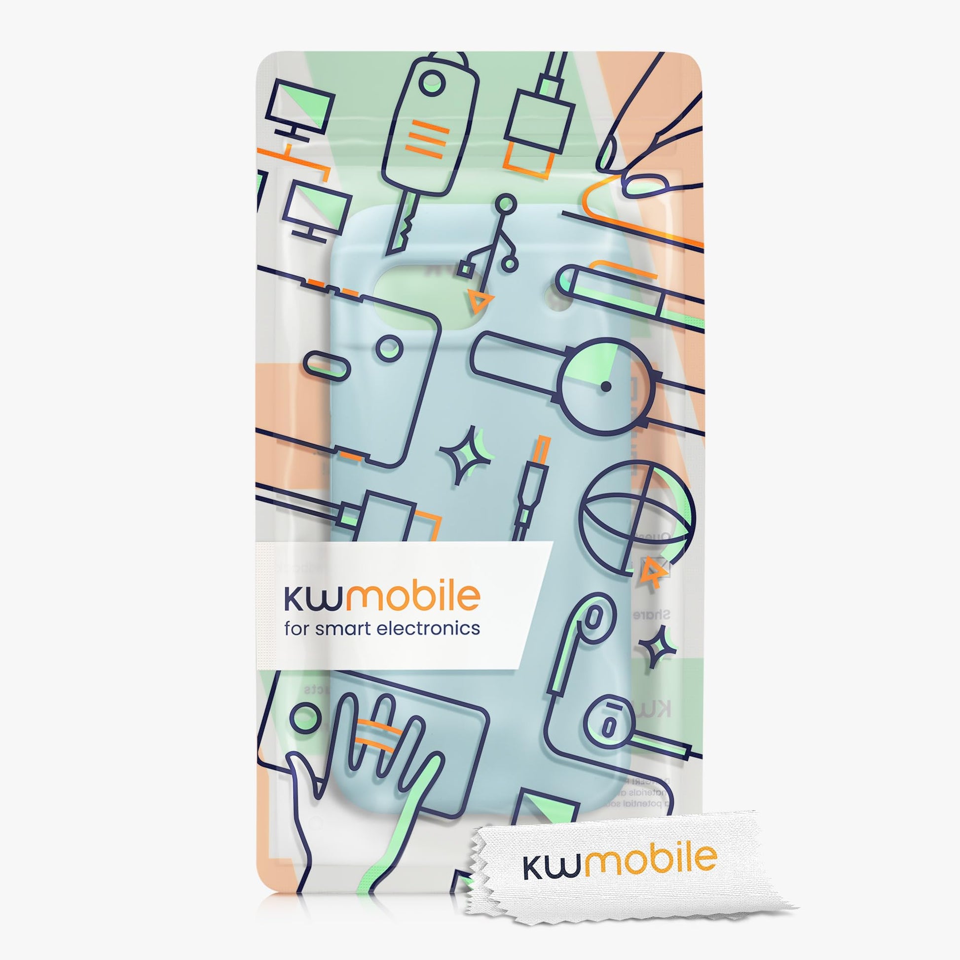 kwmobile Carcasa Compatible con Google Pixel 8a Funda - Case TPU y Silicona antigolpes - Apto Carga inalámbrica - Piedra Antigua