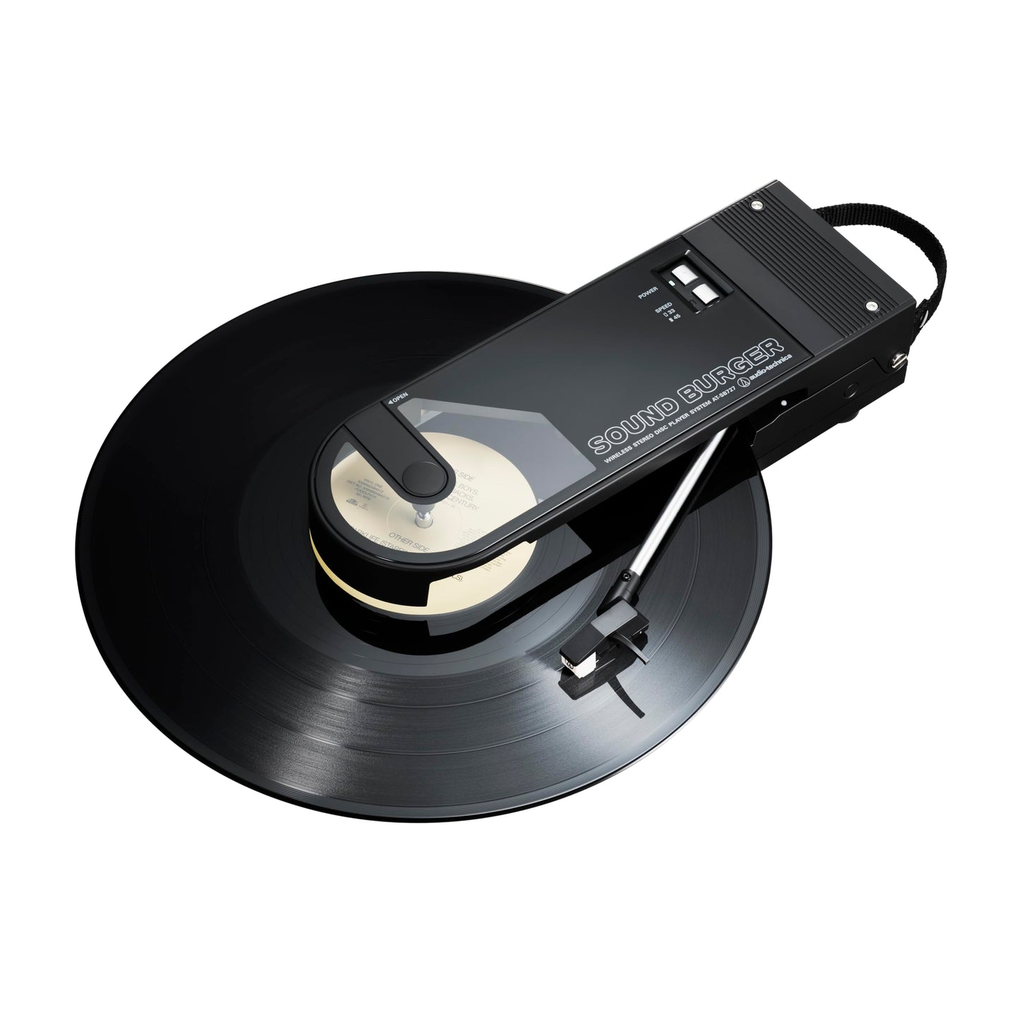 Audio-Technica AT-SB727 Sound Burger - Tocadiscos portátil Bluetooth (Negro), con Carga USB-C y hasta 12 Horas de Giro