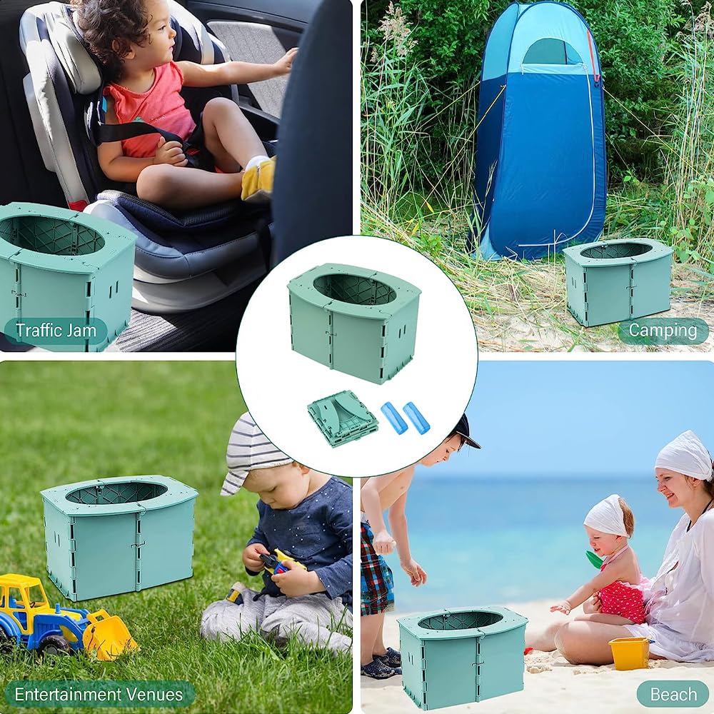 Orinal de viaje para niños, orinal portátil para viajes de niños, reutilizable portátil plegable para niños pequeños, asiento para orinal para entrenamiento de bebé para ir al baño, aplicar al