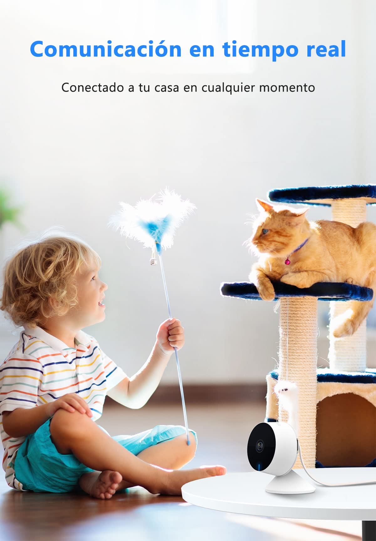 Cámara de Seguridad Interior 2K, EASYTAO 3MP M1 Cámara WiFi de Bebé con Visión Nocturna, Audio Bidireccional, Compatible con Alexa y Google Assistant