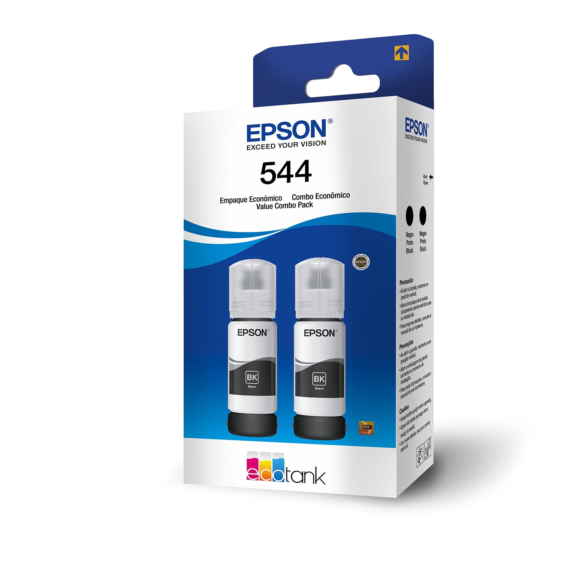 Botellas de Tinta Epson Ecofit Negro T544 2 Unidades