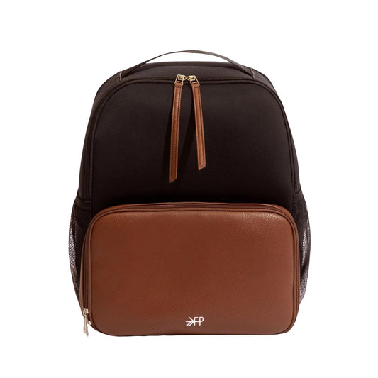 Freshly Picked Classic V1 - Mochila para pañales para bebé, bolsas de pañales de piel vegana con cambiador, convertible, Negro -, Mochilas de viaje