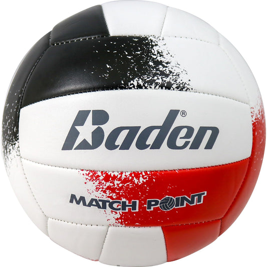 Baden MatchPoint - Balón de Voleibol, Rojo/Blanco/Negro, Talla 5