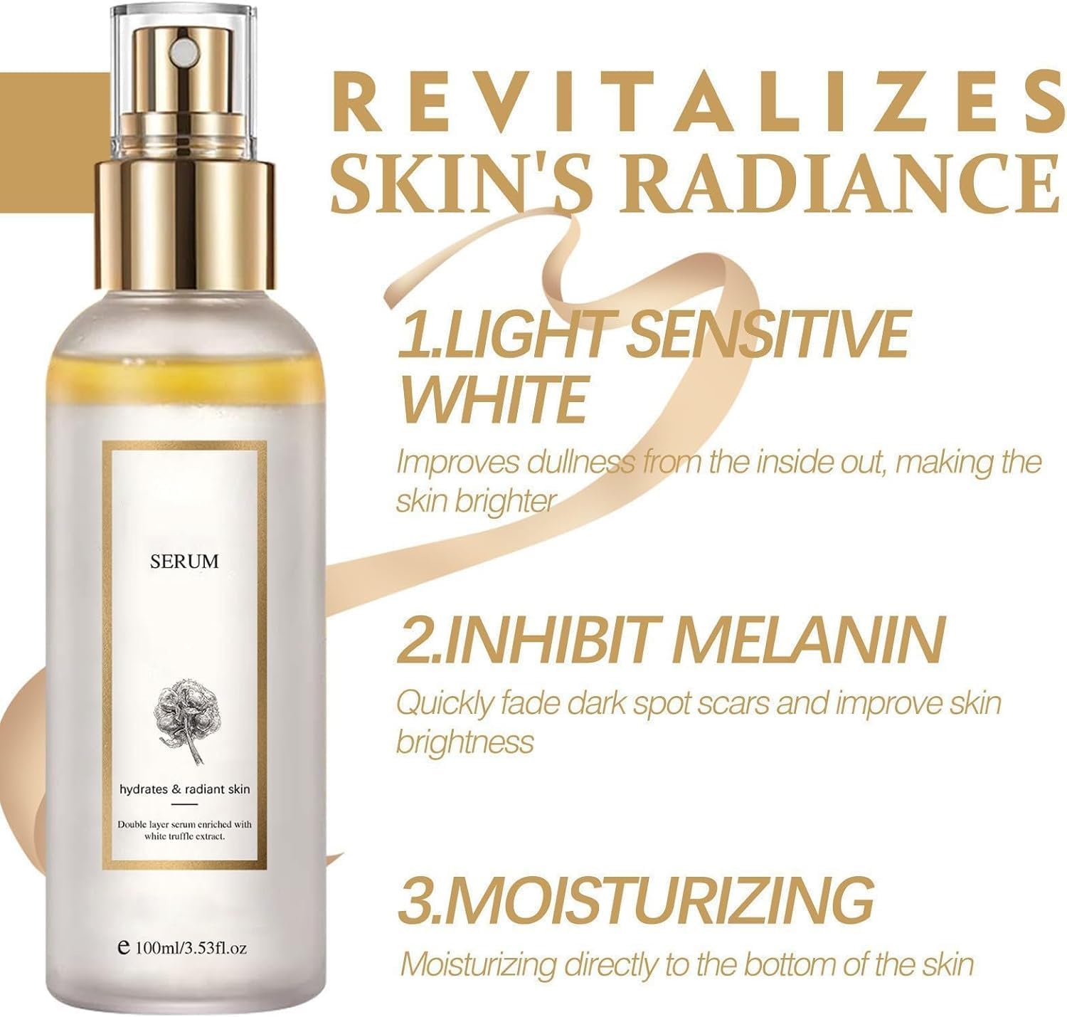 White Truffle First Spray Serum, Hydrating Facial Mist With White Truffles, Glowy Hydrating Antioxidant Serum Face Mist, Glow Serum For Radiant Skin (3PCS)