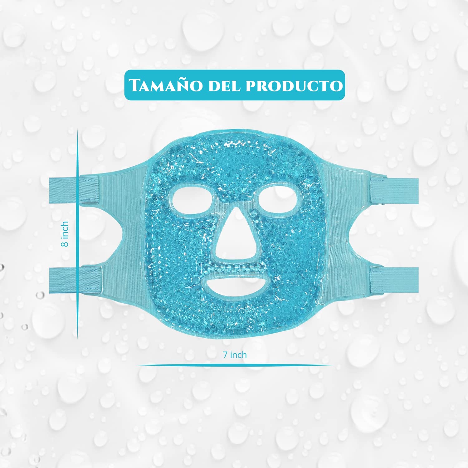 Shoonlo Mascara de Hielo para Cara, Mascarilla de Facial para Reducir Hinchazón, Las Ojeras, Migraña, Enrojecimiento, Antifaz de Fríos para Cuidado de la Piel, Compresa Fria y Caliente