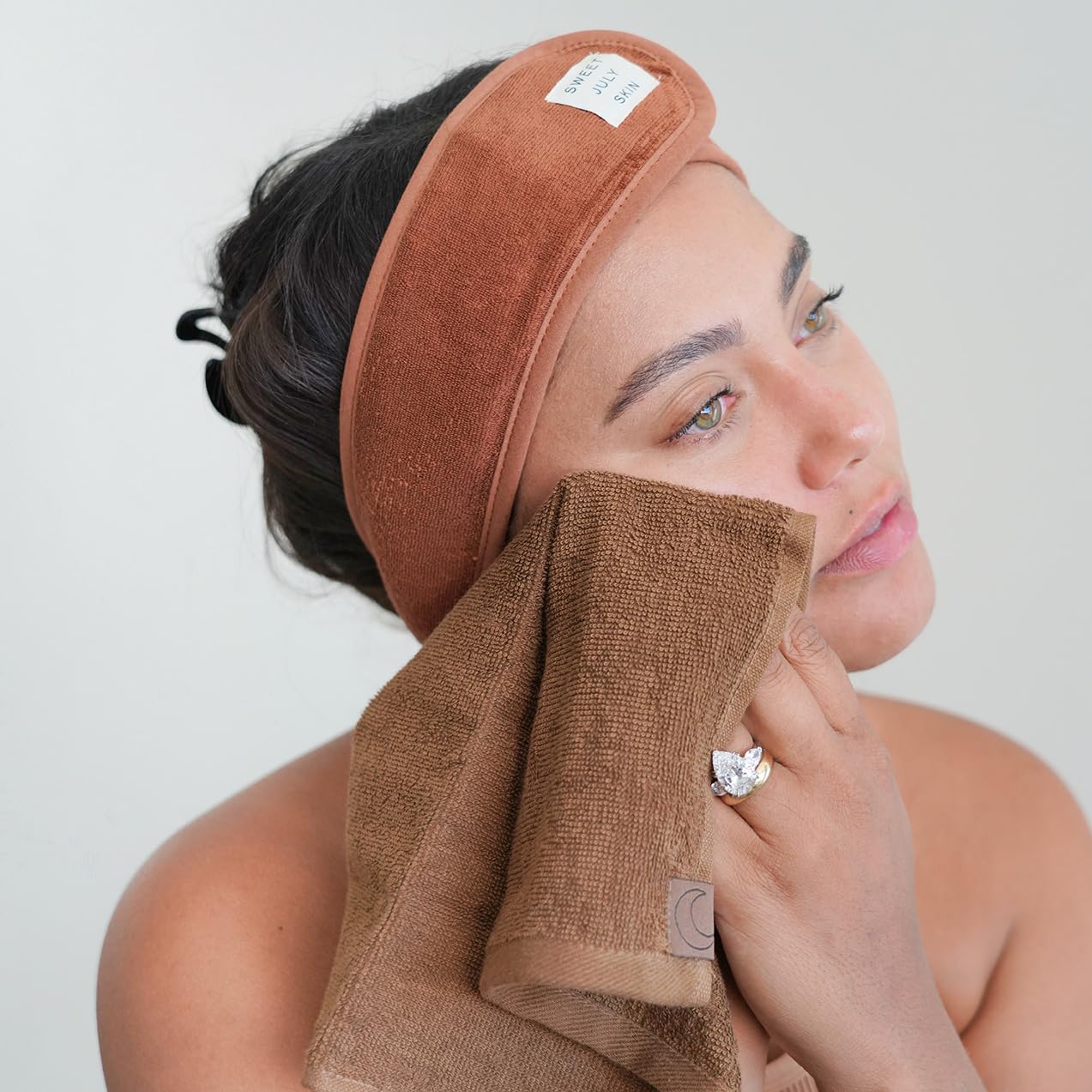 SWEET JULY SKIN Face Towel Set Day & Night, Makeup Removal, 100% Cotton, Soft, Absorbent, Daily Use, Pack of 6