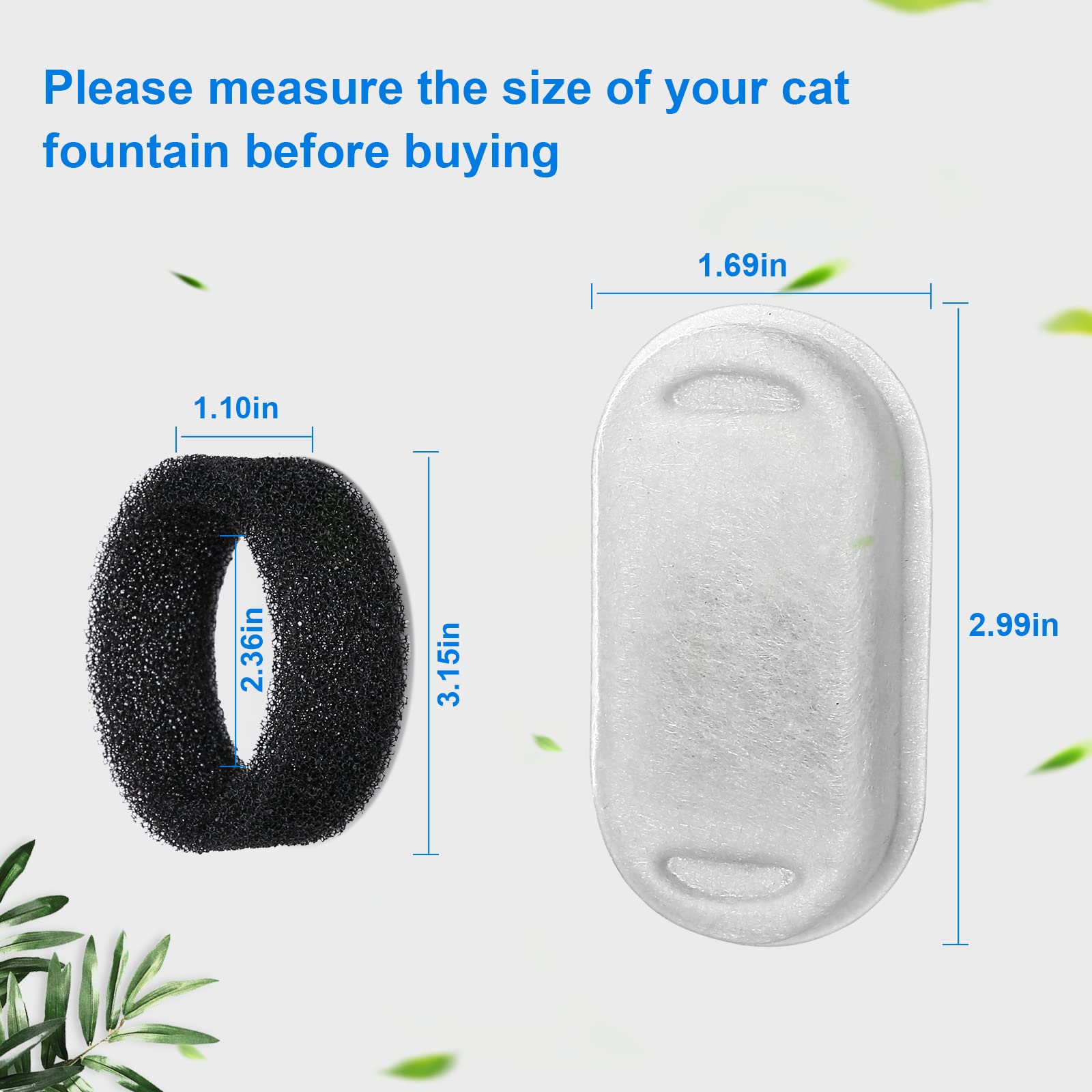 Filtros de Fuente de Agua para Gatos NautyPaw Acero Inoxidable Paquete de 8