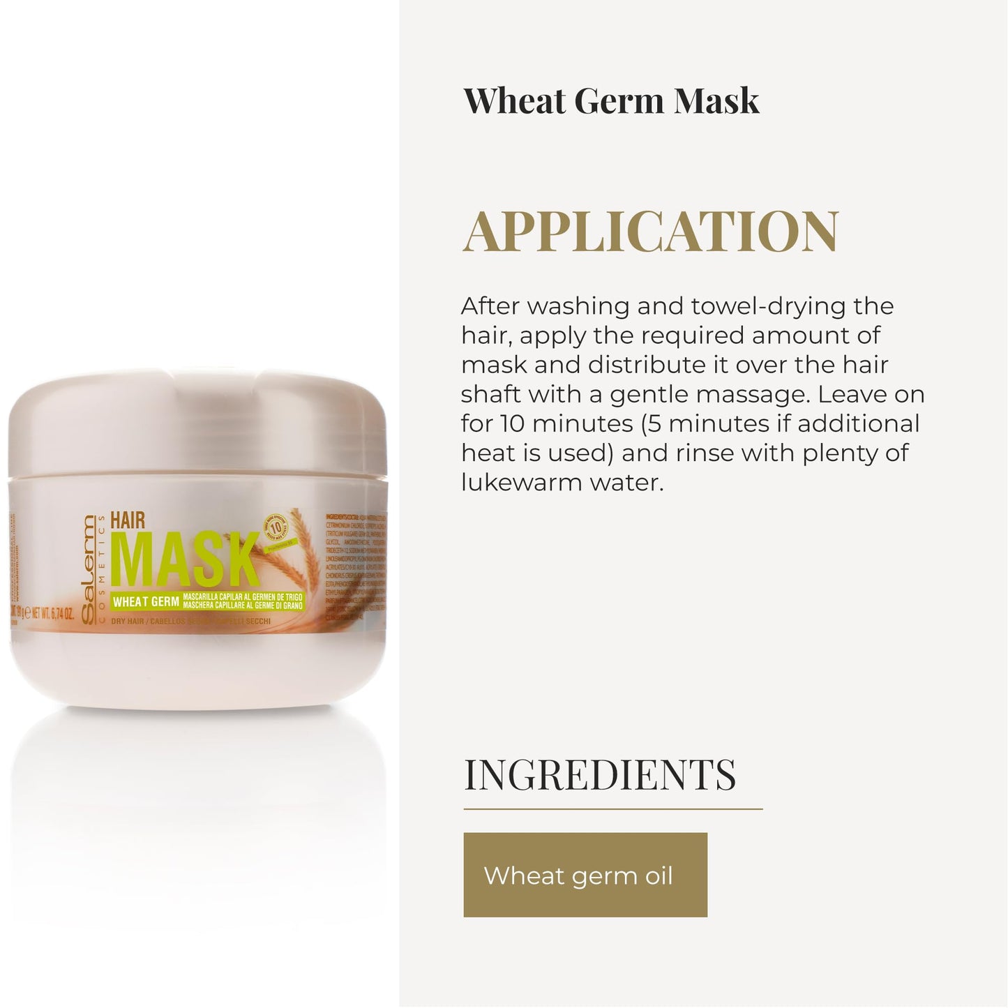 Mascarilla Capilar Salerm Germen de Trigo 6.74 oz