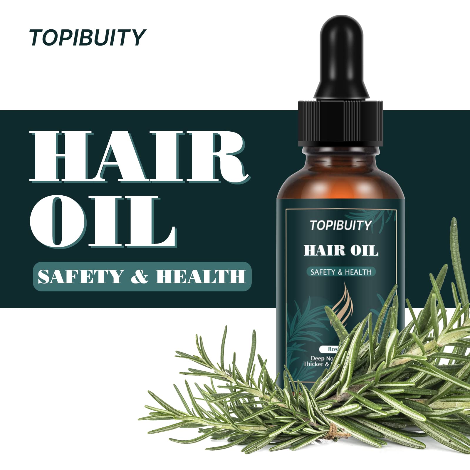 Aceite Orgánico de Romero para Cabello - Nutrición Intensiva y Protección - ¡Cabello Brillante y Voluminoso!