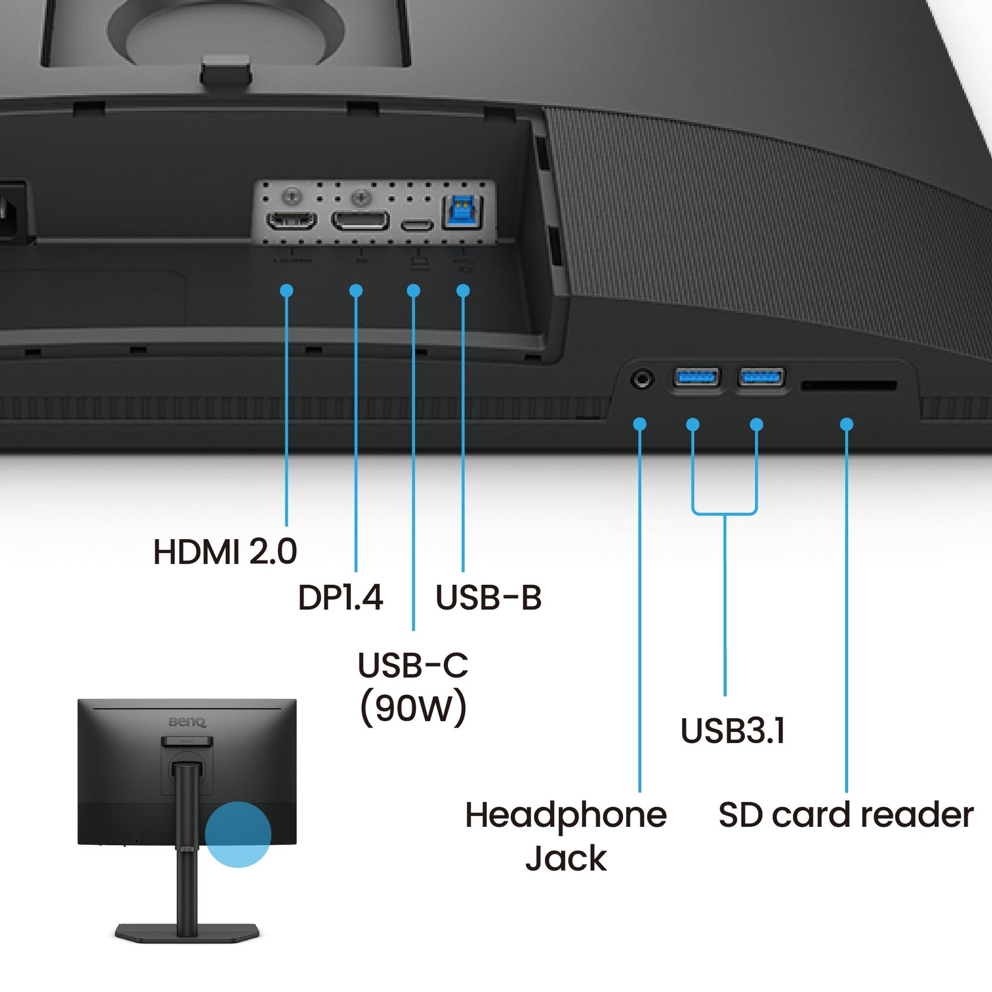 BenQ Sw242Q Monitor para Fotografía De 24, 2k, Adobe RGB, 90w