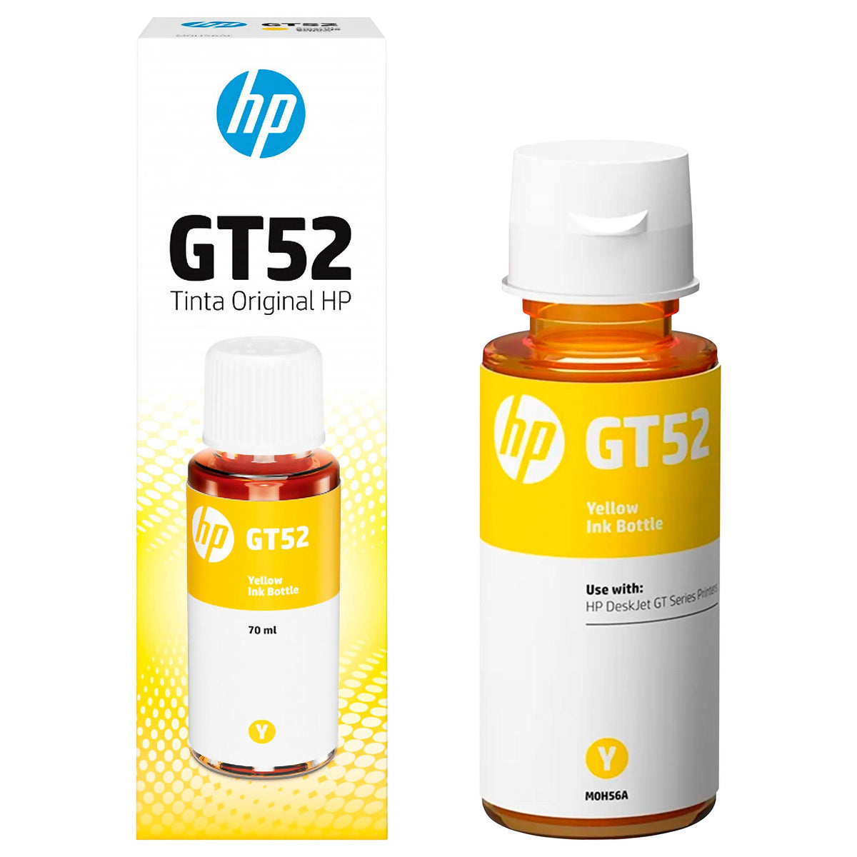 Kit de Tintas Original HP GT52 GT53 Amarillo, Cyan, Magenta y Negro para Cómputo y Papelería