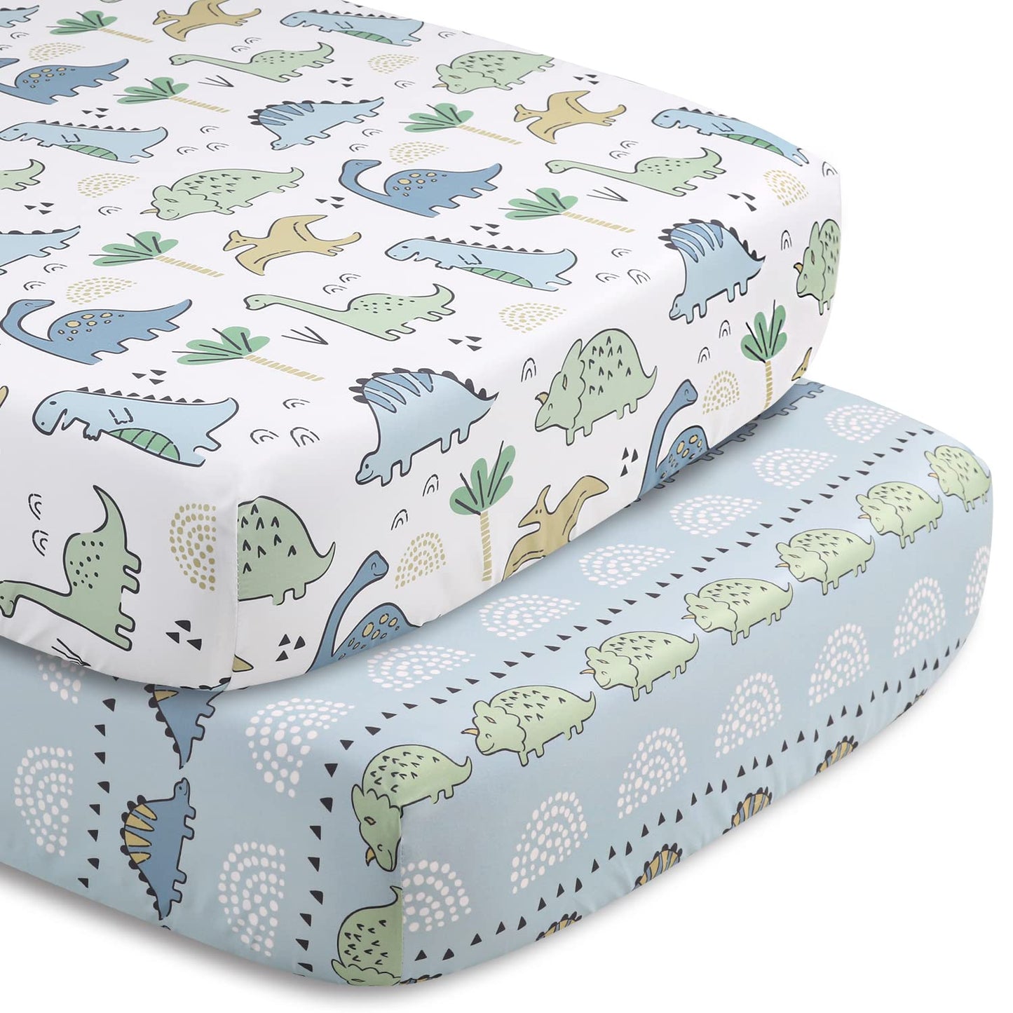 Juego de ropa de cama de 5 piezas para cuna de bebé The Peanutshell para niños - Decoración de cama de guardería para recién nacidos, bebés y niños pequeños con sábanas ajustadas para cuna, manta