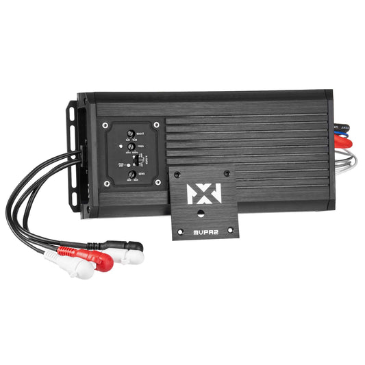 Amplificador Compacto NVX MVPA2 Marino IPX67 1200W Pico 2 Canales Bridgeable para Moto y Deportes de Potencia