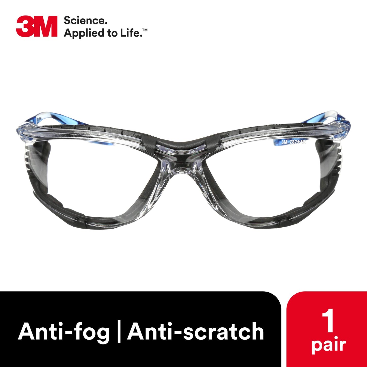Lentes Protectores 3M Virtua CCS Transparentes con Empaque de Espuma y Lentes Anti Niebla
