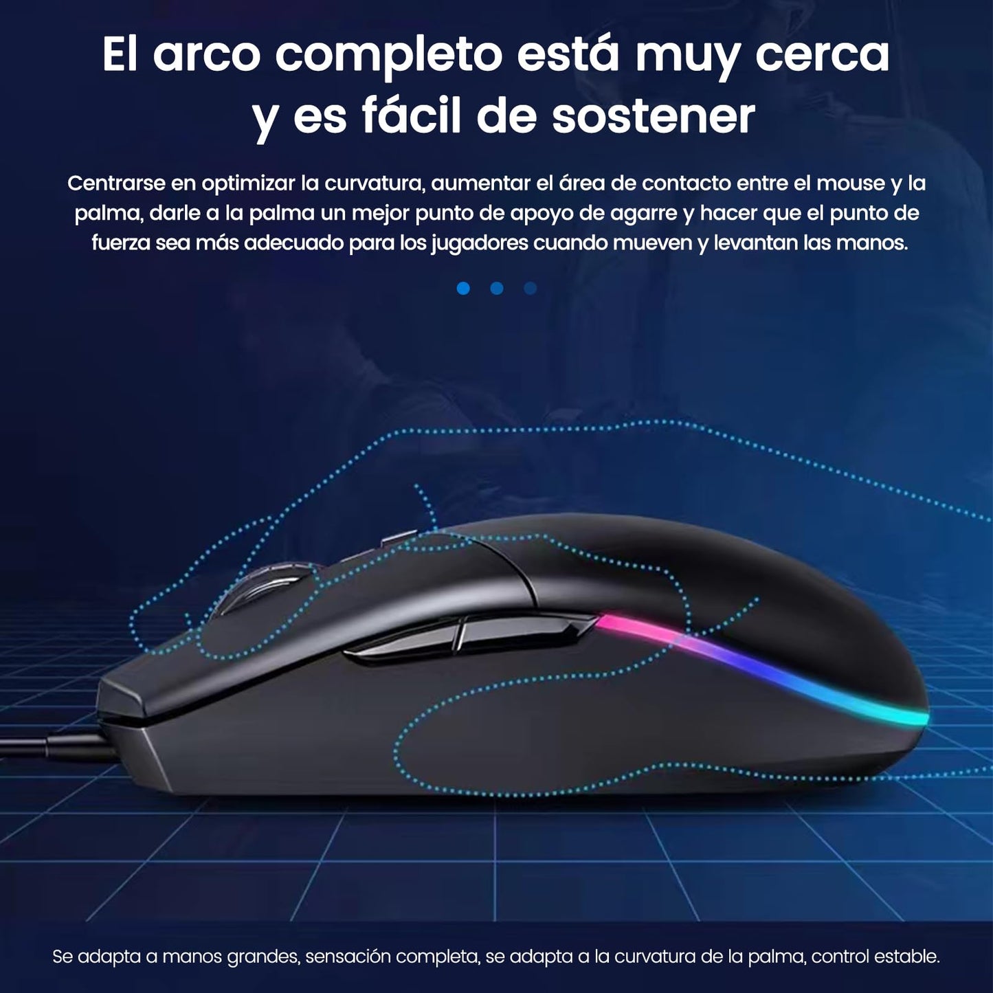 Mouse Gaming Philips Negro con Iluminación RGB y 6 Botones Programables