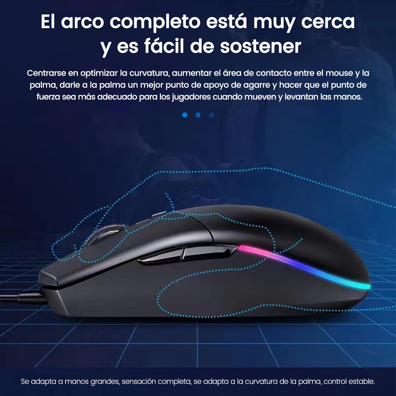 Mouse Gaming Philips Negro con Iluminación RGB y 6 Botones Programables