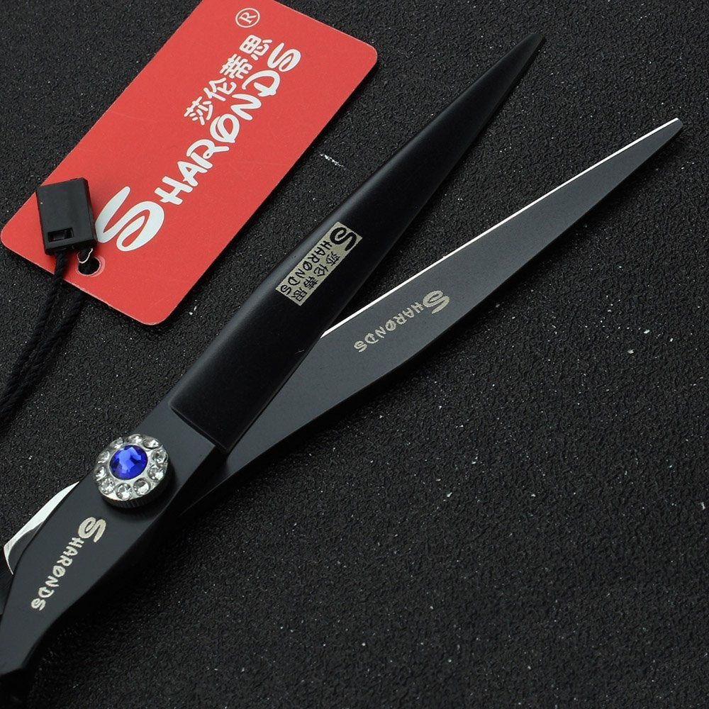 (3 choices) 7 Inch Salon Professional Hairdressing Scissors Barber Hairstyling Special Tools (7 inch black)
