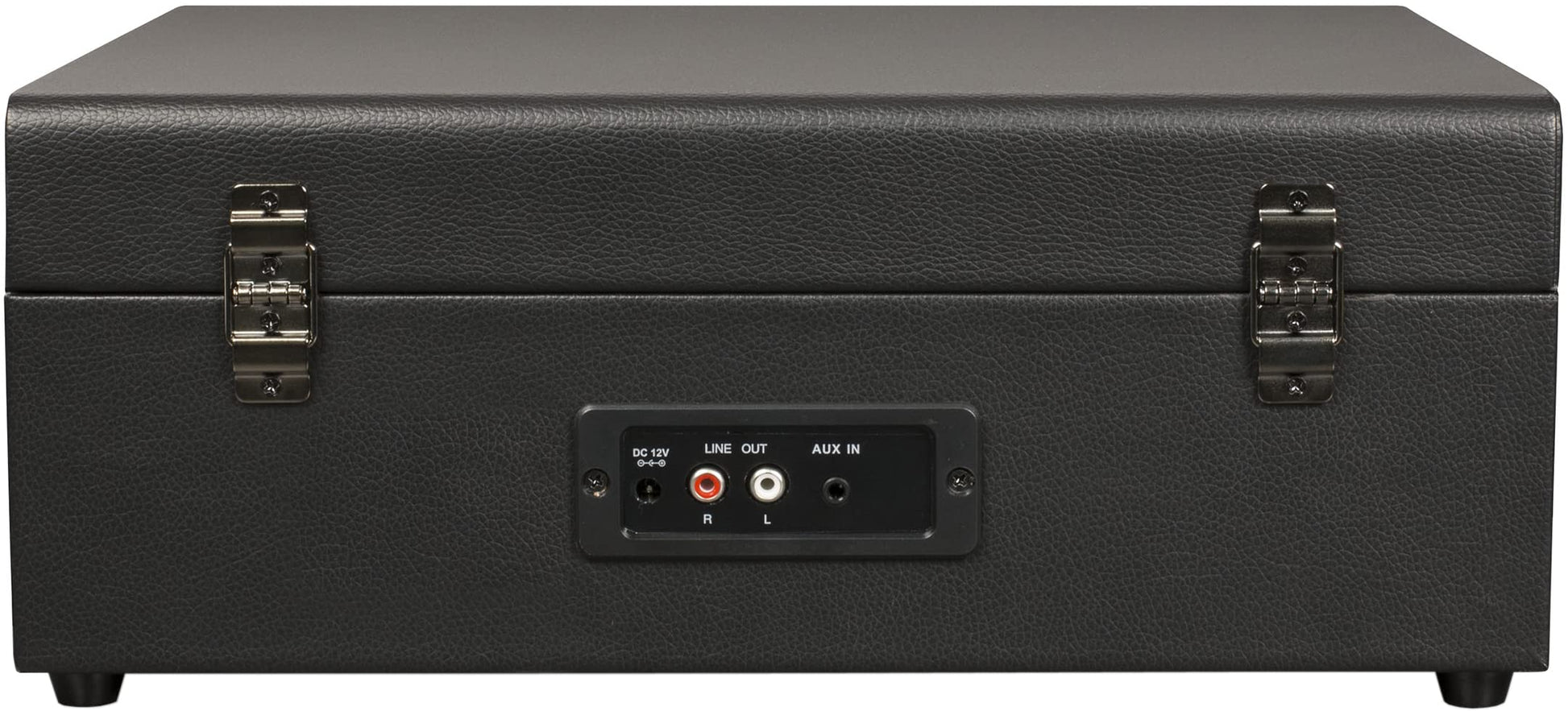 Crosley CR8017B-BK Voyager - Tocadiscos de Vinilo portátil clásico con Entrada y Salida Bluetooth y Altavoces Integrados, Color Negro