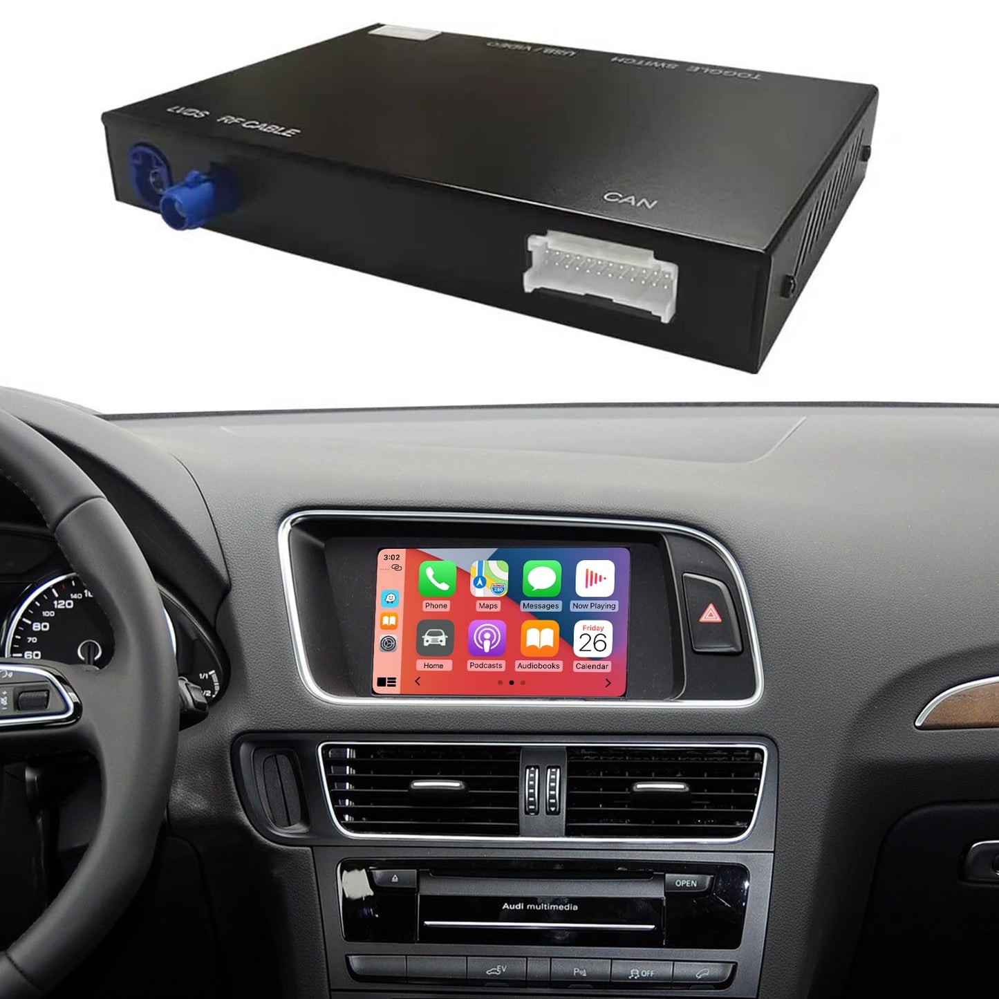 Road Top CarPlay Retrofit Kit para Audi A4 A5 S4 S5 RS4 RS5 Q5 con 3G MMI