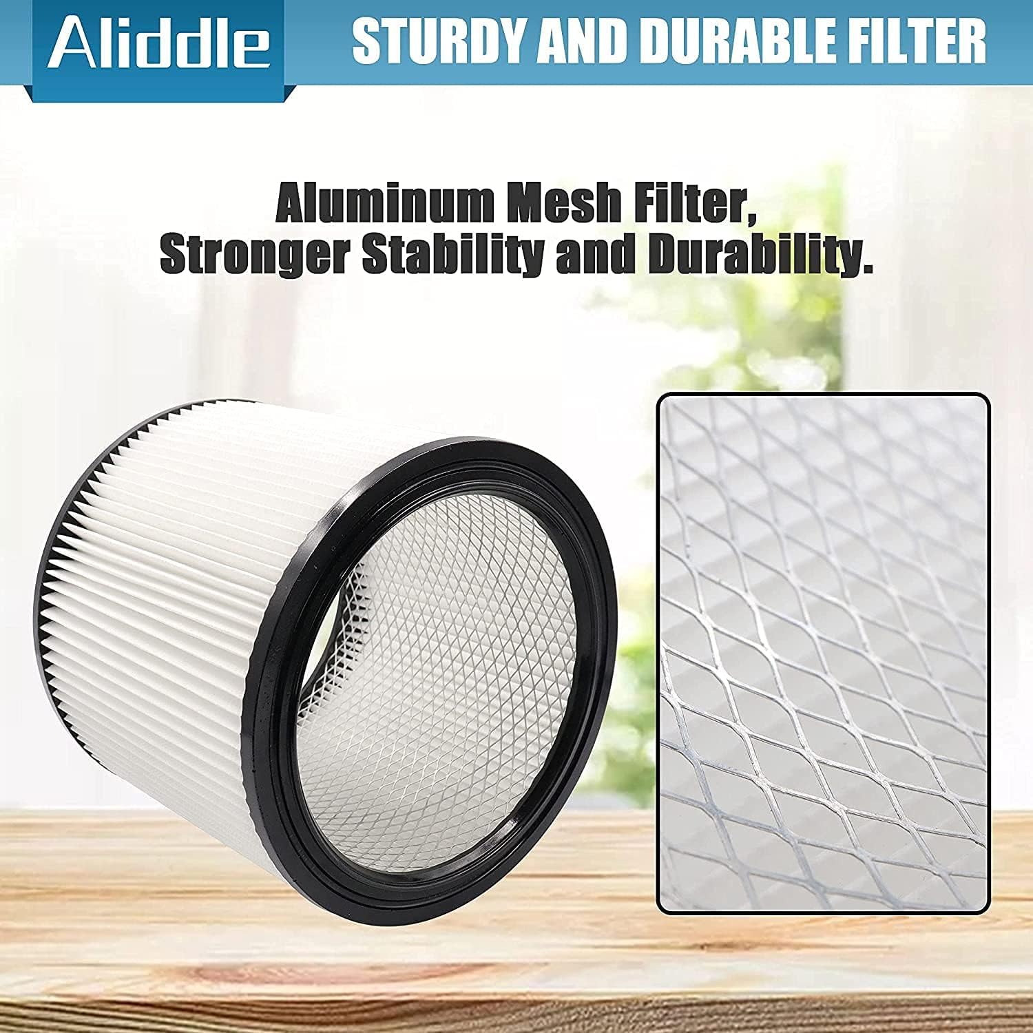 Filtro de repuesto 90304, 90107 filtro seco, funda de espuma 90585 apto para aspiradoras en húmedo/seco shopvac 90304, 90350, 90333, 903-04-00, 9030400, 5 galones hasta aspiradoras en húmedo/seco