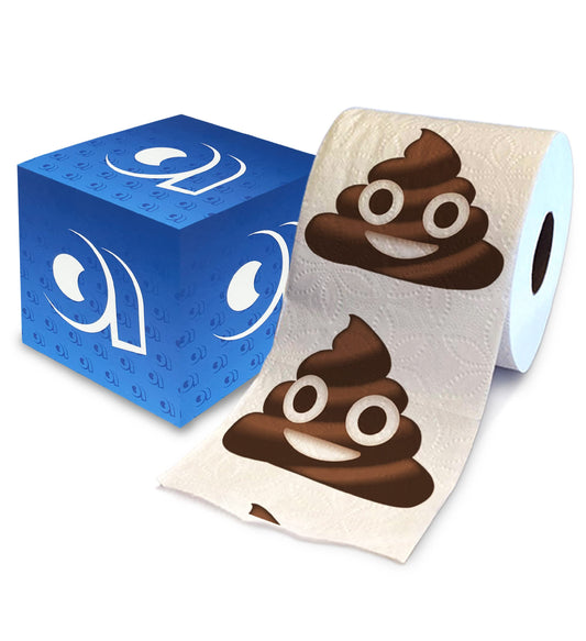 Papel Higiénico Impreso TP Emoji Caca Regalo Divertido