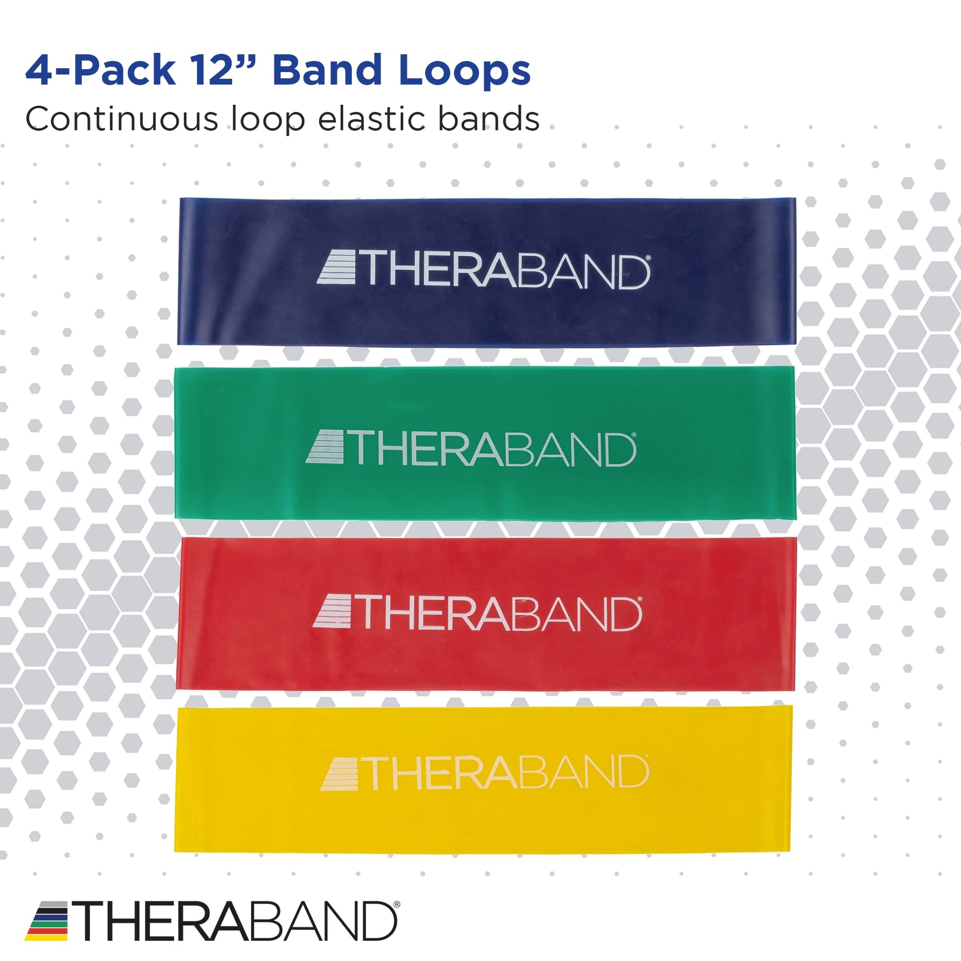 Juego de Bandas de Resistencia TheraBand 12 Inch Multipack Todas Las Intensidades