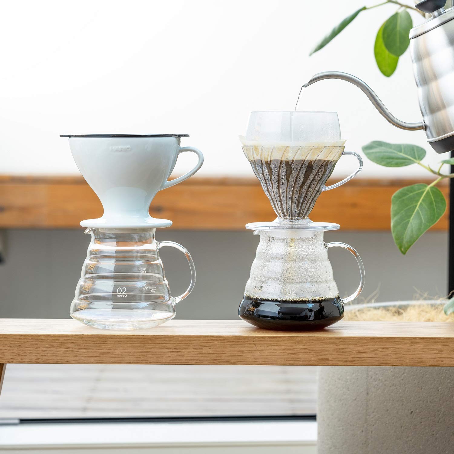 Hario V60 Asistente contra goteo, tamaño 02, transparente