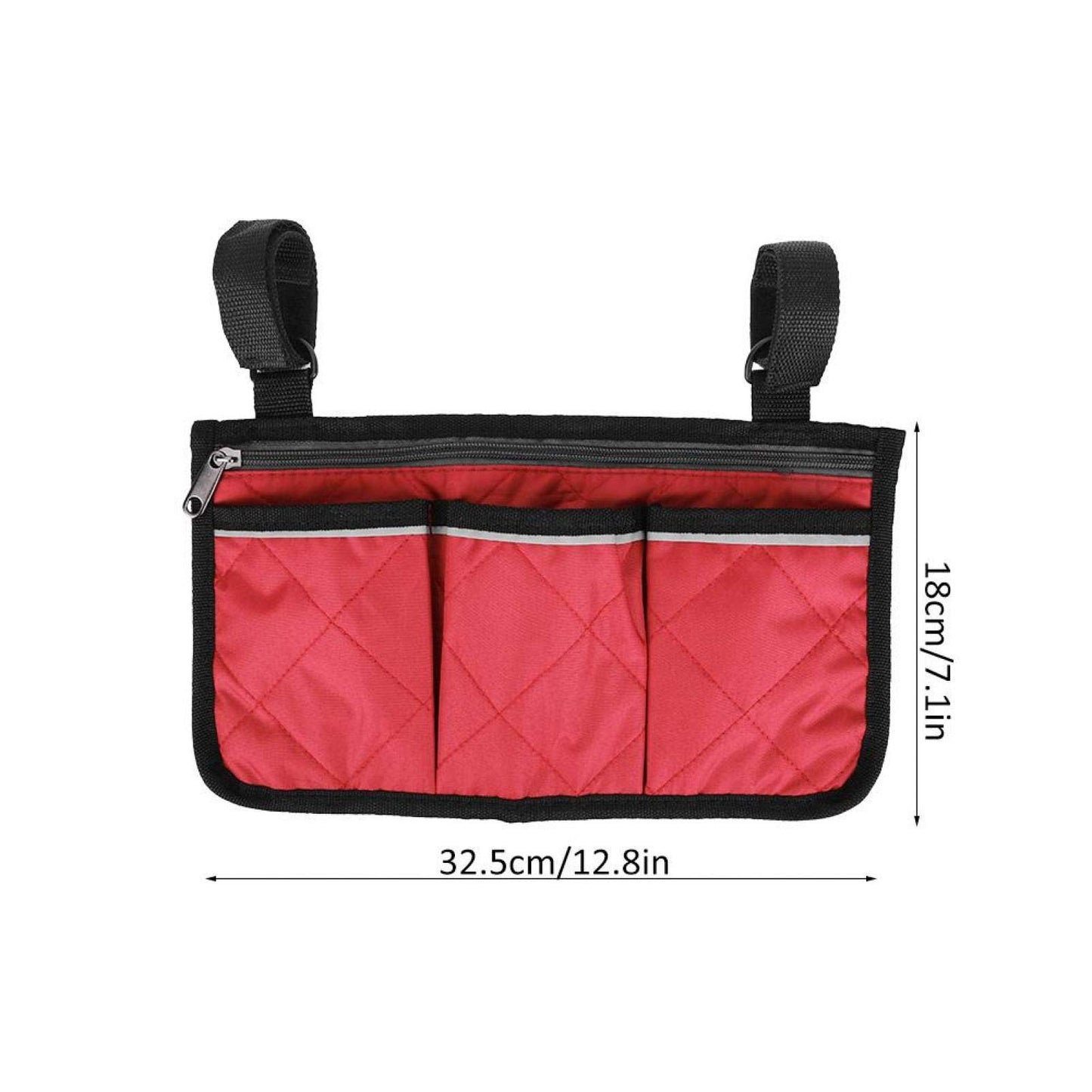 Bolsa Multifuncional Walker roja Organizadora de Almacenamiento para Silla de Ruedas y Scooter
