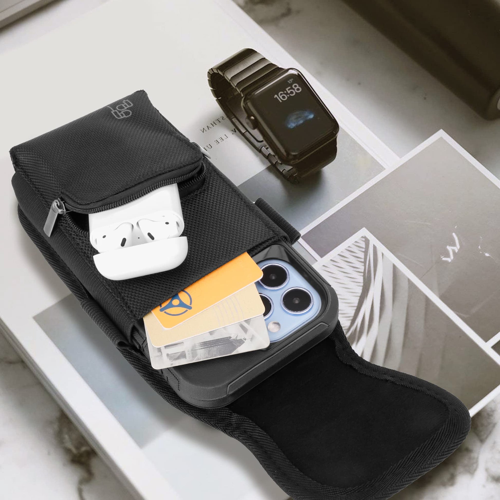 Funda para Teléfono Perilogics Magnética Almacenamiento con Cierre