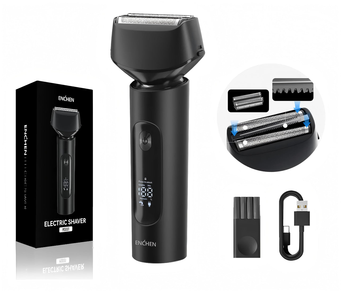 Afeitadora de láminas para hombres, Barba Cortadora Pelo 8500 Rpm