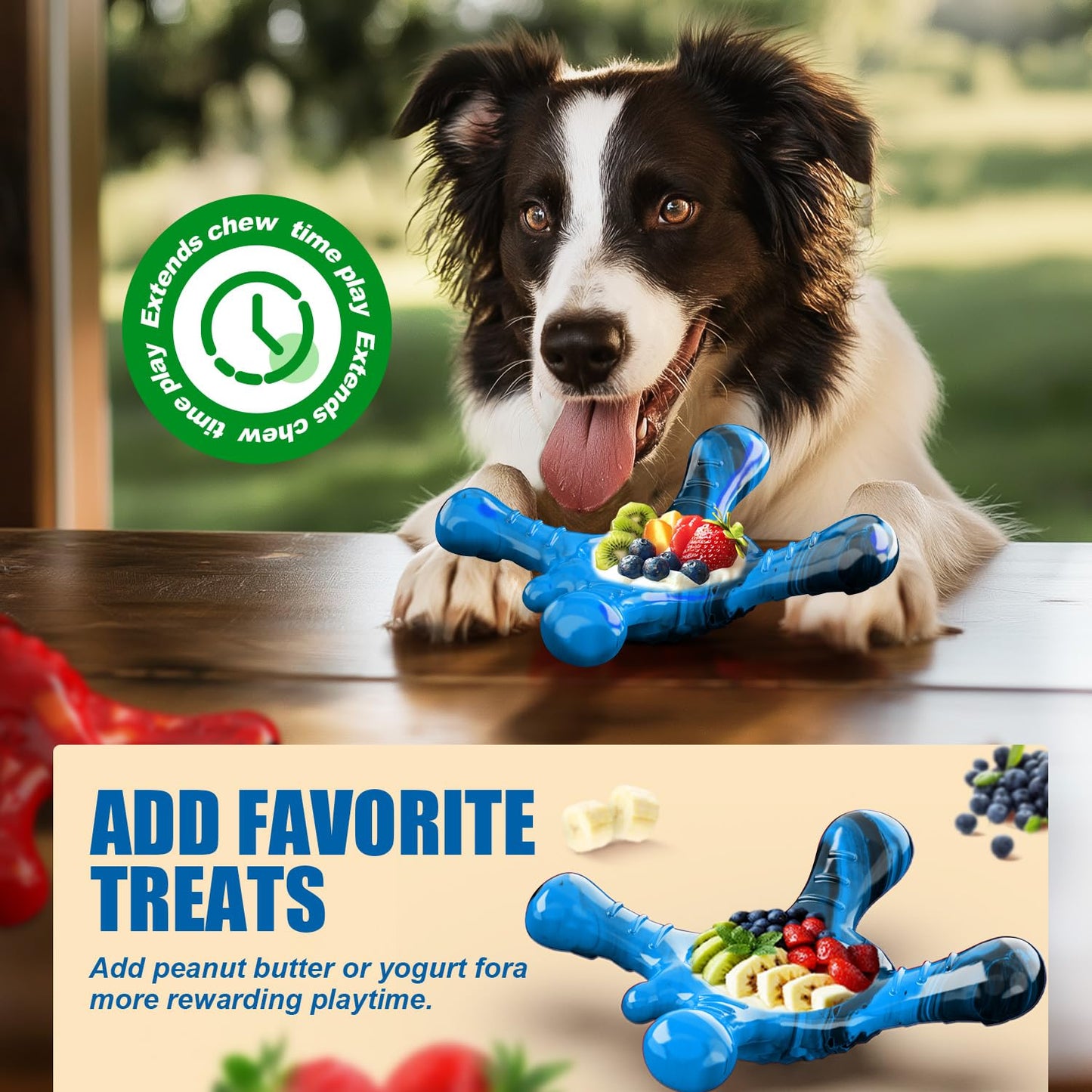 Juguete para Perros Ouilter Nailon Erizo Sabor Tocino Indestructible para masticadores agresivos medianos y grandes