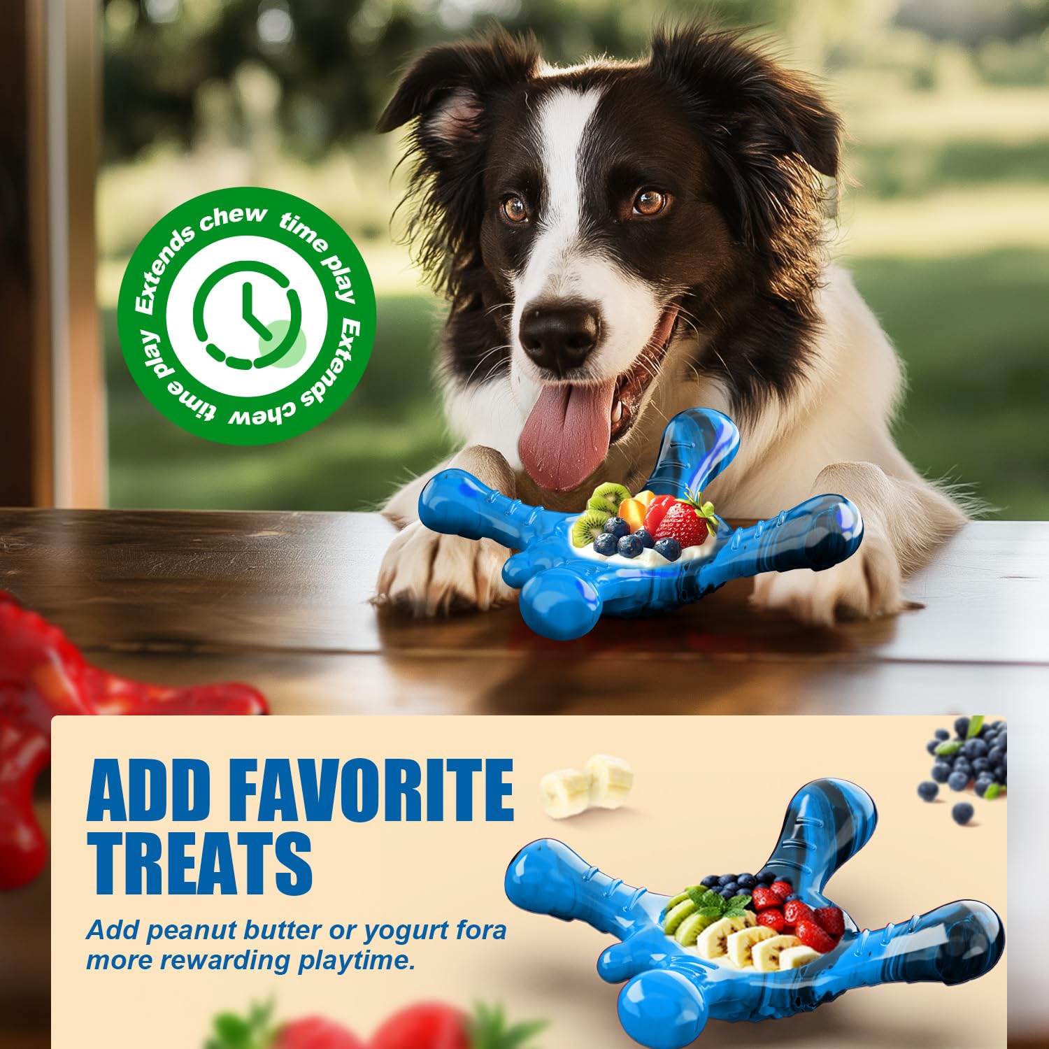 Juguete para Perros Ouilter Nailon Erizo Sabor Tocino Indestructible para masticadores agresivos medianos y grandes
