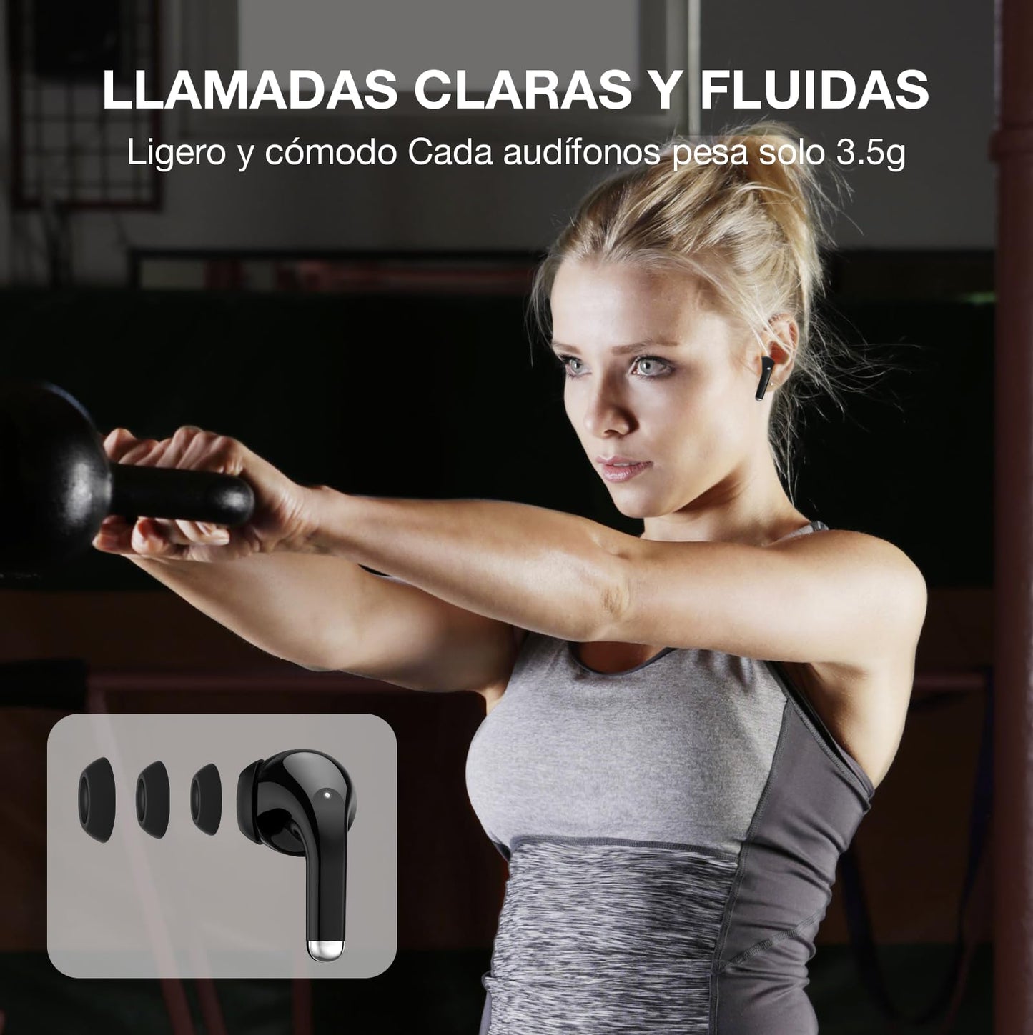 Audífonos Inalámbricos 1 Hora Bluetooth 5.3 con Micrófono para Samsung Galaxy y Xiaomi