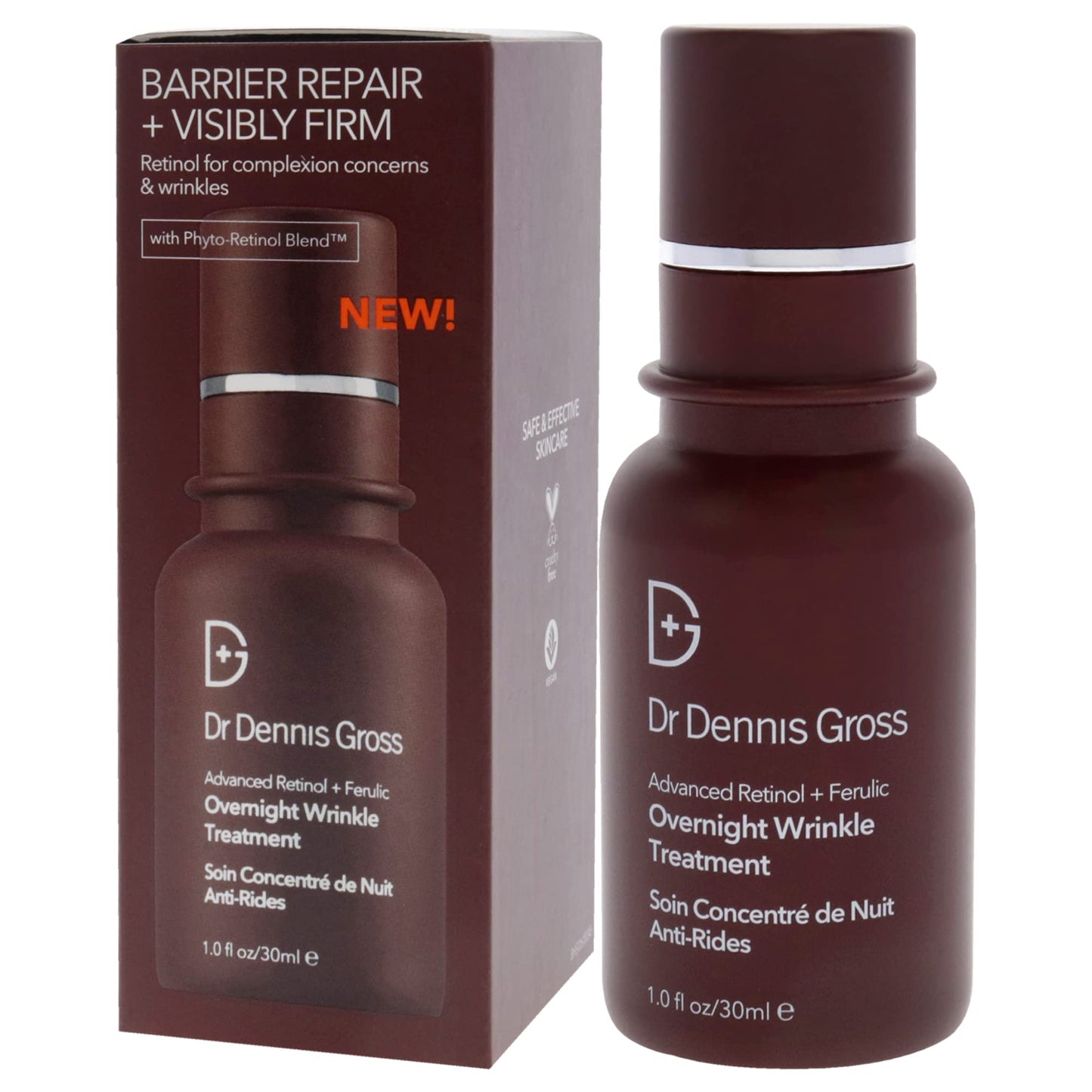 Dr. Dennis Gross Ferulic Plus Retinol Wrinkle Recovery Overnight Serum Unisex Serum 1 oz