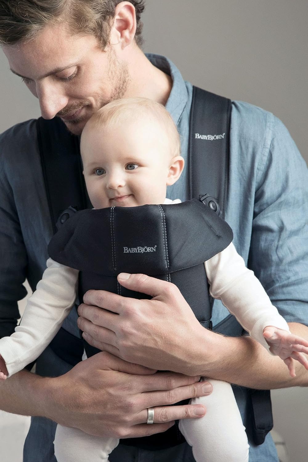 Babybjorn - Mini portabebés, Algodón, Negro