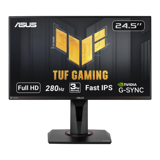 Asus Monitor TUF Gaming VG259QM 24", 1080P Full HD (1920 x 1080), Fast IPS, 280Hz, G-Sync Compatible, Extreme Low Motion Blur Sync, DisplayHDR 400, Eye Care, DisplayPort HDMI