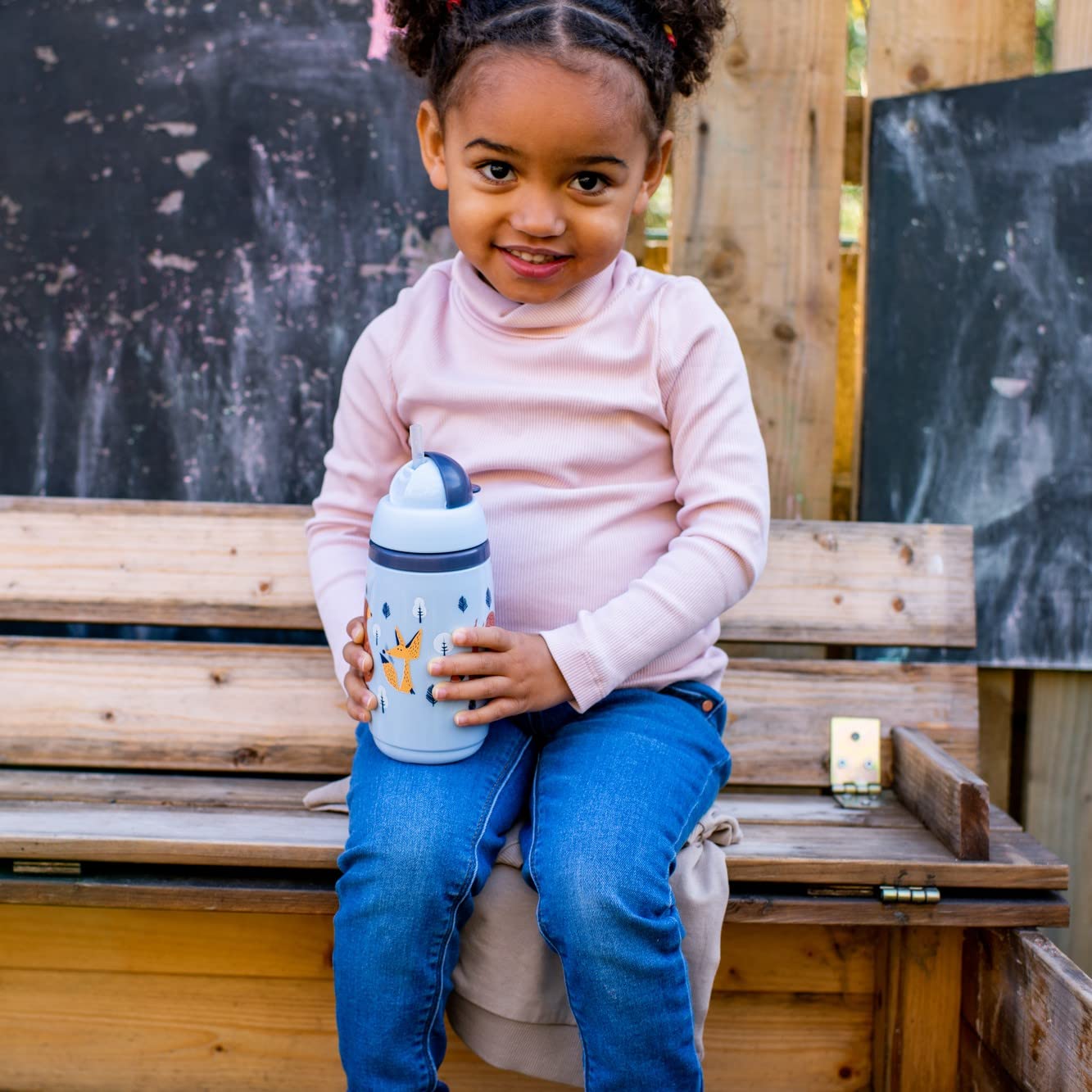 Tommee Tippee Superstar - Taza aislada con paja para niños pequeños, 100% a prueba de fugas y a prueba de sacudidas | BACSHIELD tecnología antimicrobiana (9 onzas, más de 12 meses, 2 unidades)