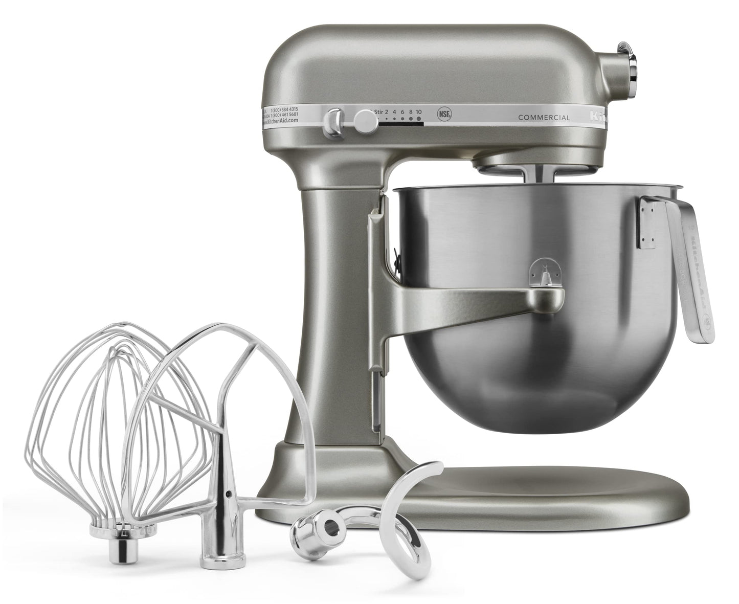 KitchenAid KSM8990CU NSF Certified Commercial Series - Batidora de 8 cuartos, Contour Silver