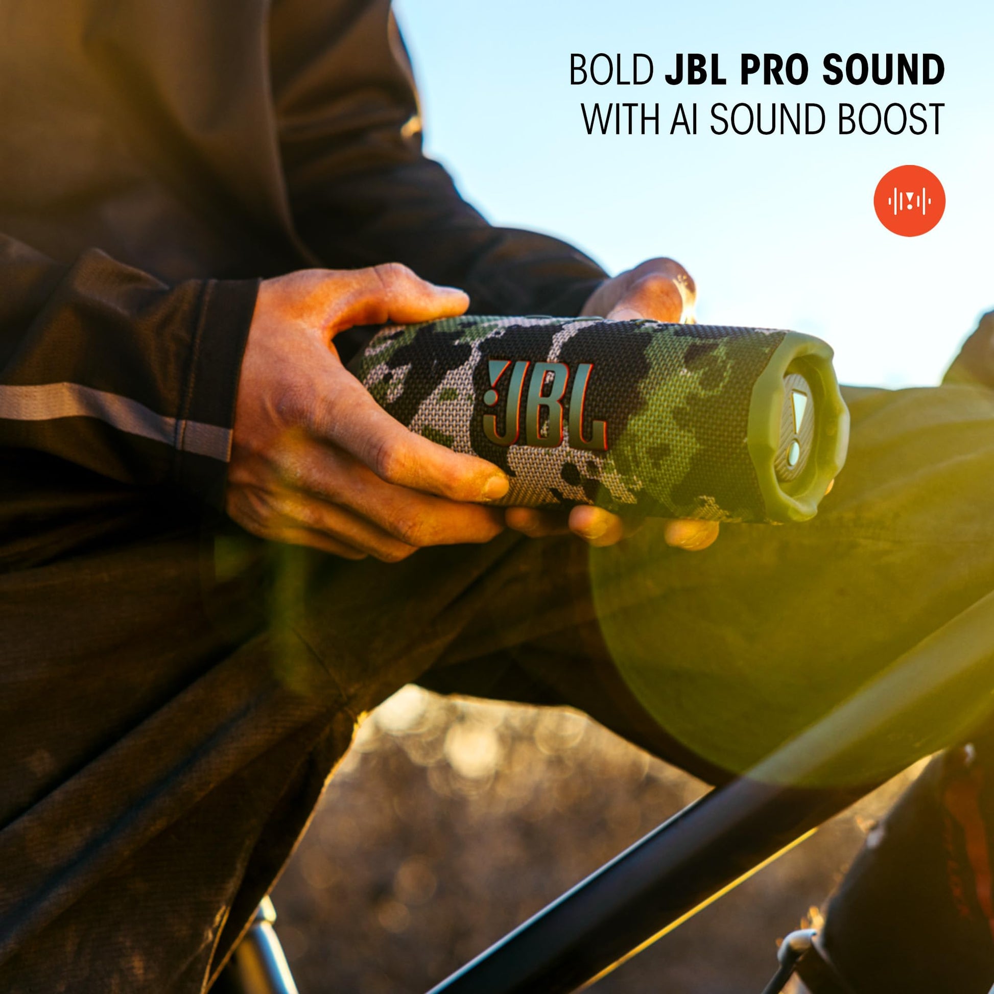 JBL Flip 7 Bocina Portátil Bluetooth, Batería Integrada, Resistente al Agua - Blanco