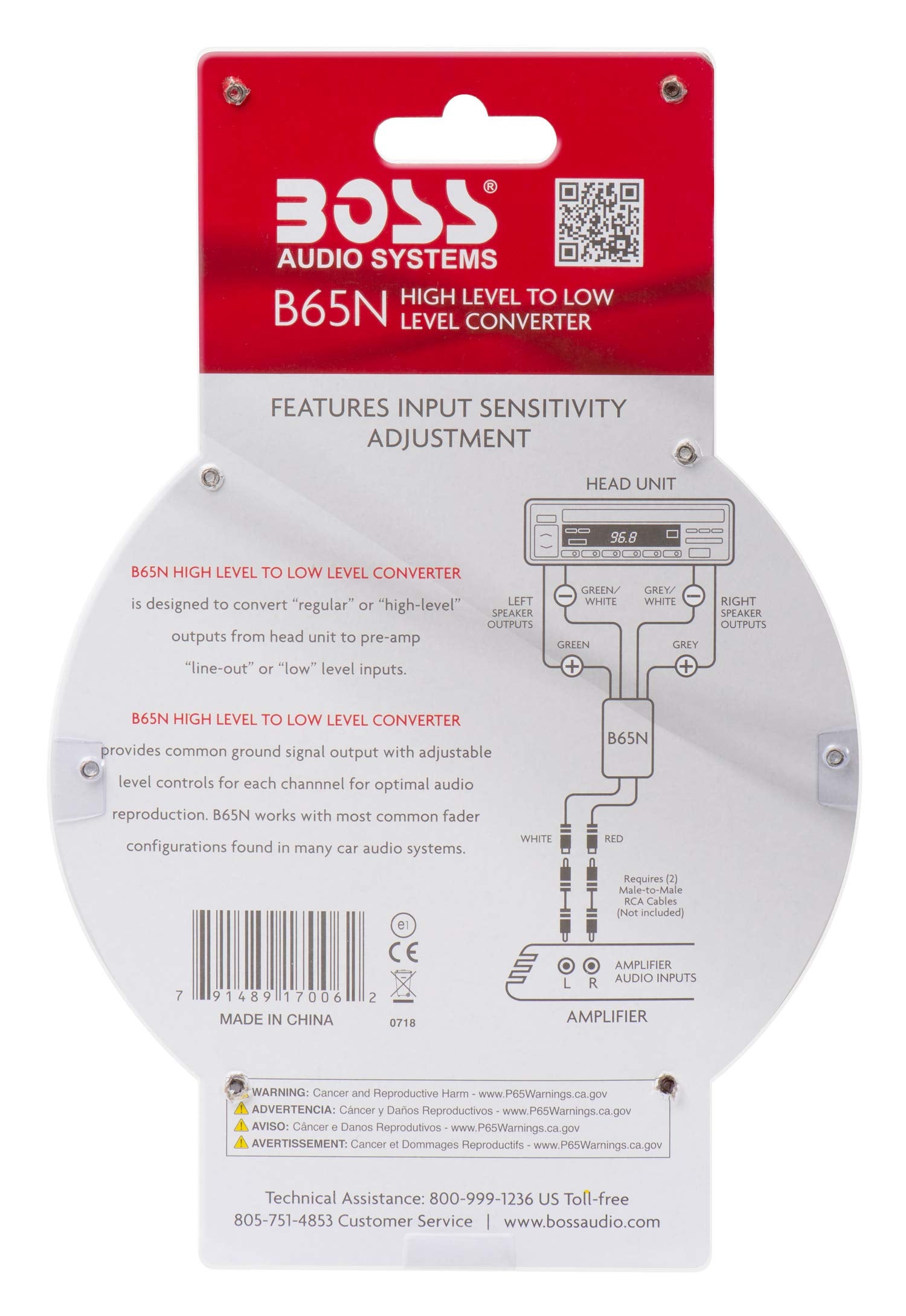 Boss Audio B65N High Level to Low Level Converter