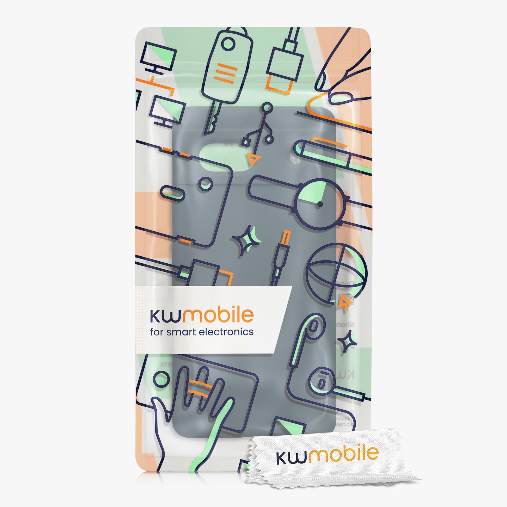 kwmobile Carcasa Compatible con Google Pixel 7a Funda - Case TPU y Silicona antigolpes - Apto Carga inalámbrica - Pizarra Oscura