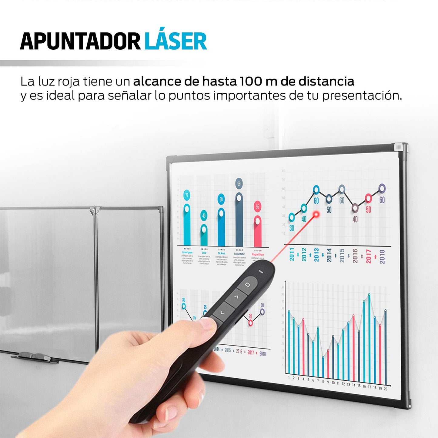 Presentador para Diapositivas Redlemon Inalámbrico USB Plug and Play Compatible con Windows y Mac