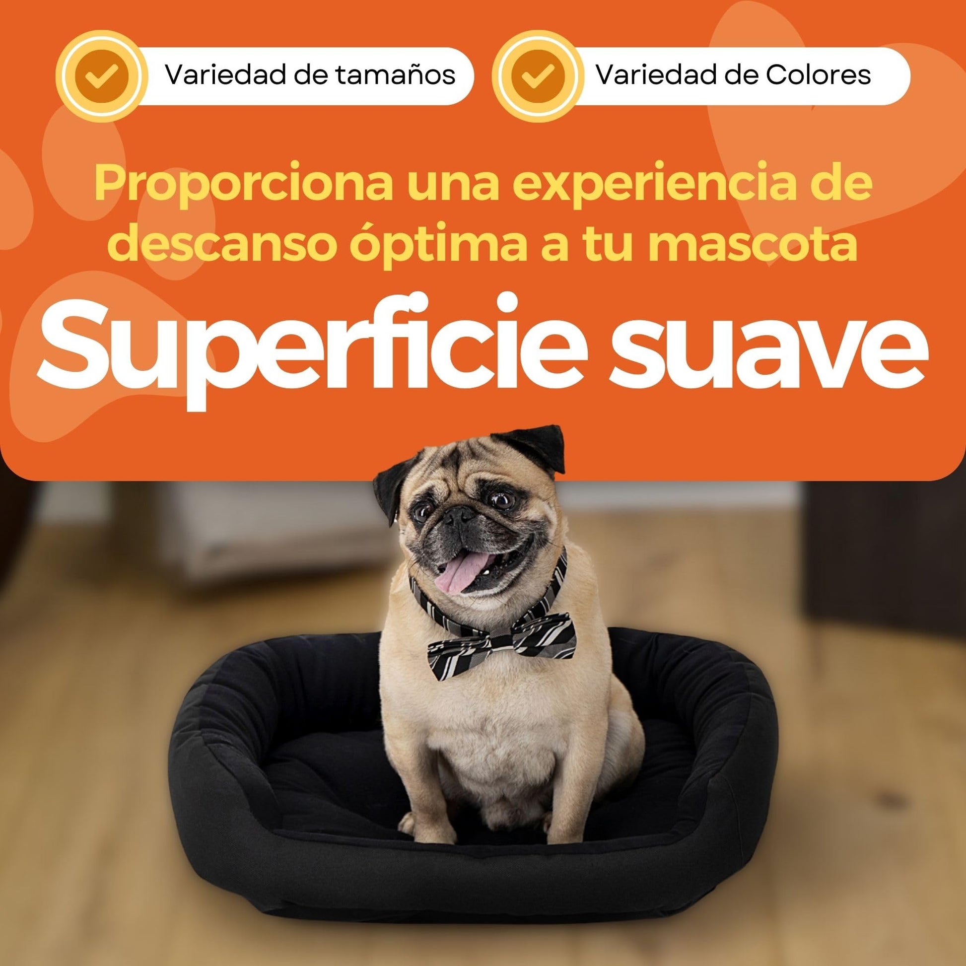 Cama Resistente para Perro PETS APPAREL HILLS Negra Confortable con Relleno Suave