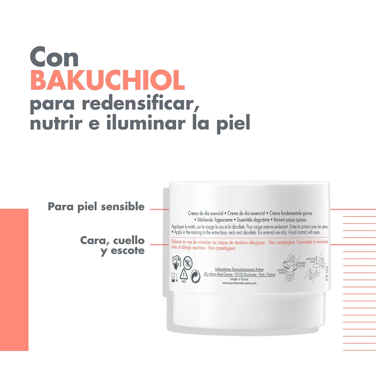 Avène Dermabsolu, Crema Rejuvenecedora con Bakuchiol, 40ml