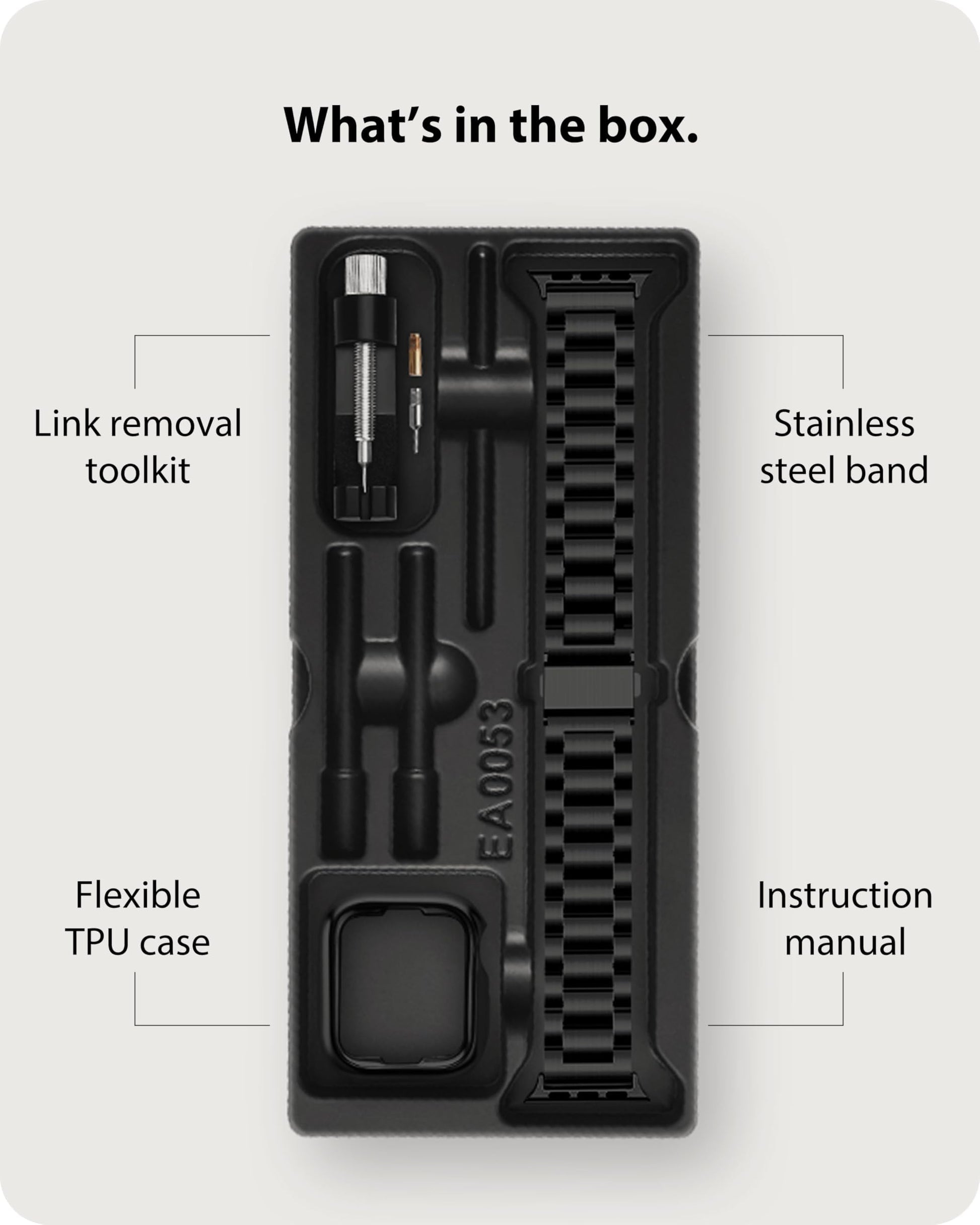 Fullmosa Correa Compatible Con Apple Watch Ultra 49mm,Pulsera Acero Inoxidable con Case Para iWatch Ultra2 Ultra,49mm Negro