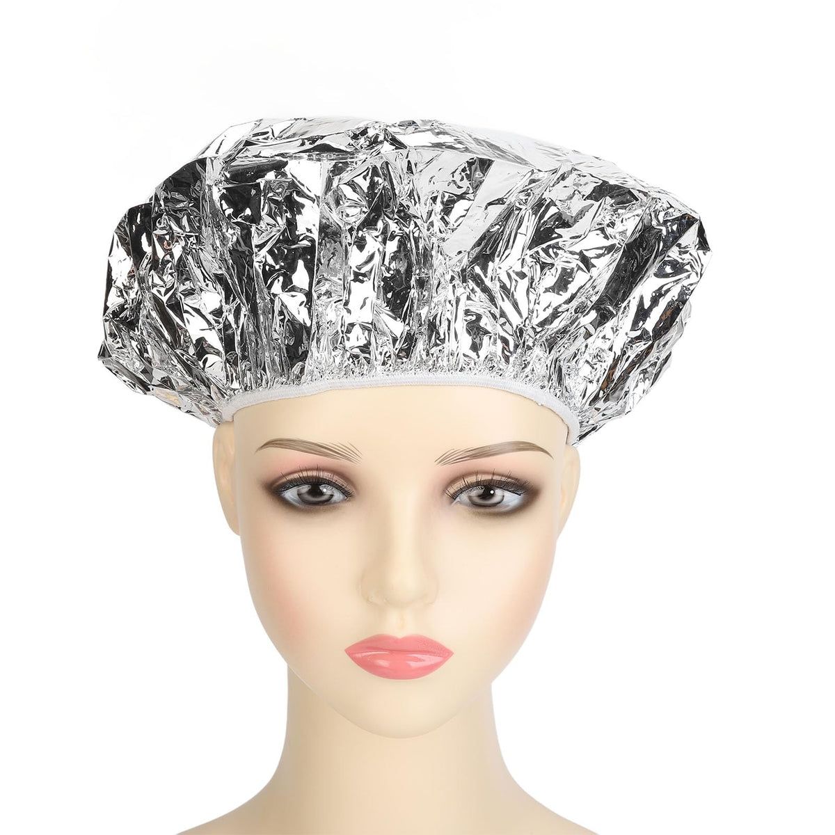 Fockety 10Pcs Papel de Aluminio Gorro Térmico para Acondicionamiento Profundo, Gorro Reutilizable para el Procesamiento del Cabello para Uso en el Hogar, Gorro de Papel de Estaño